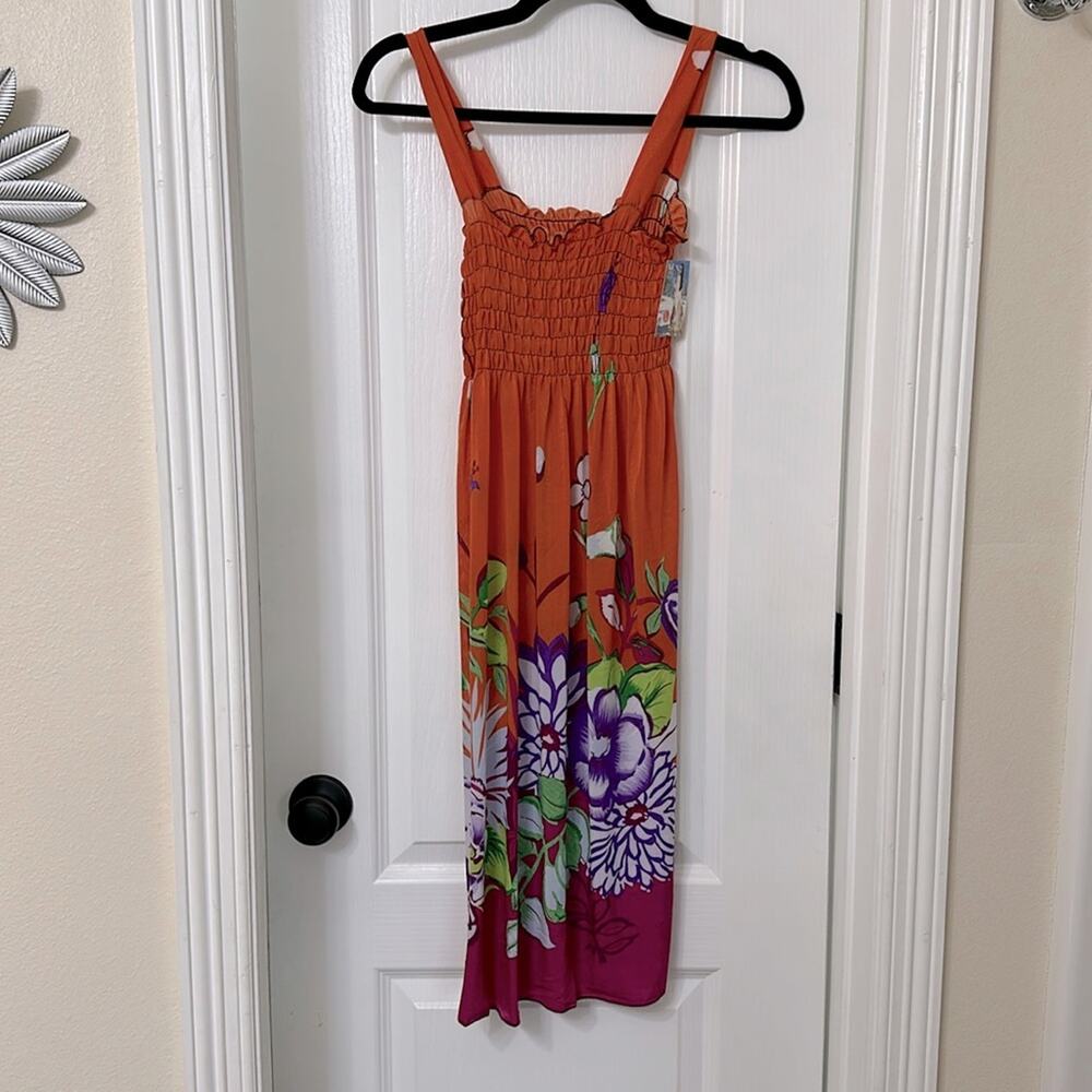 Fashion floral orange dress size M